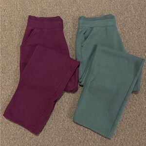 Tek Gear Women’s Ultrasoft Fleece Open Leg Sweatpants/size Large-Long/set of 2